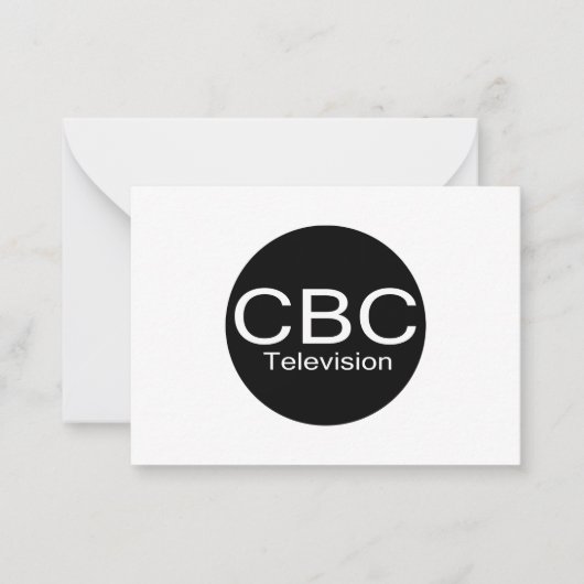CBC TV Alt-Logo Mitteilungskarte (Vorderseite)