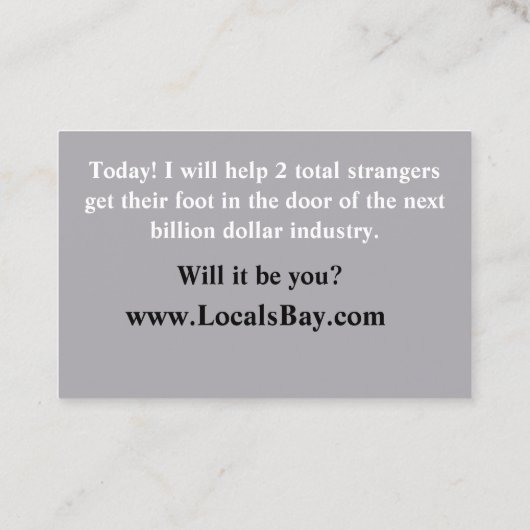 CBD 2 mit Seiten versehen Visitenkarte (Rückseite)