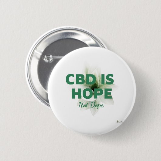 CBD ist Hoffnung Button (Vorne & Hinten)