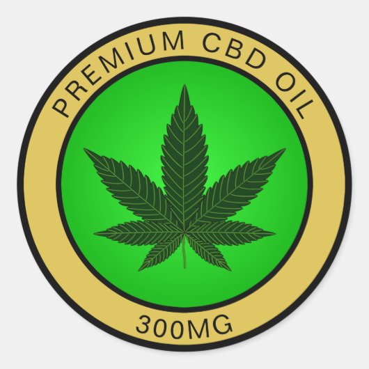 CBD-Öletiketten Runder Aufkleber (Vorderseite)