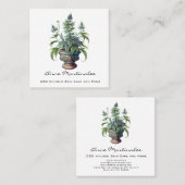 CBD-Pflanze Quadratische Visitenkarte (Vorne/Hinten)