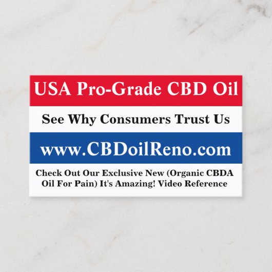 CBD Reno Visitenkarte (Vorderseite)