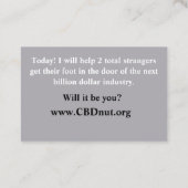 CBDnut.org-FirmenPop Ups Visitenkarte (Rückseite)