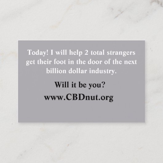 CBDnut.org-FirmenPop Ups Visitenkarte (Rückseite)
