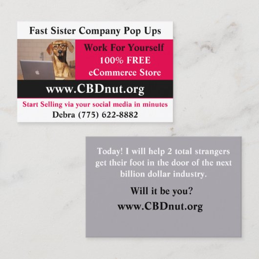 CBDnut.org-FirmenPop Ups Visitenkarte (Vorne/Hinten)
