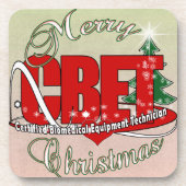 CBET CHRISTMAS Certified Biomedical Equipment Tech Untersetzer (Vorderseite)