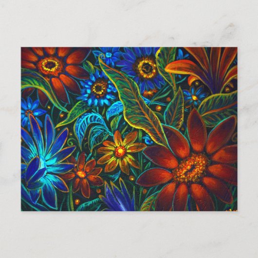 CBjork Avatar Floral Design Postkarte (Vorderseite)