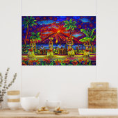 CBjork, Hawaiian Hula Luau Riesiges Poster (Küche)