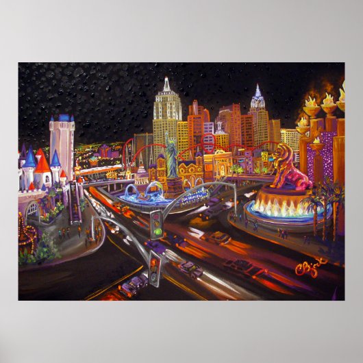 CBjork Las Vegas Art Impressionismus Poster (Vorne)