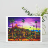 CBjork Lava Luau Einladung (Stehend Vorderseite)