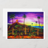 CBjork Lava Luau Einladung (Vorne/Hinten)