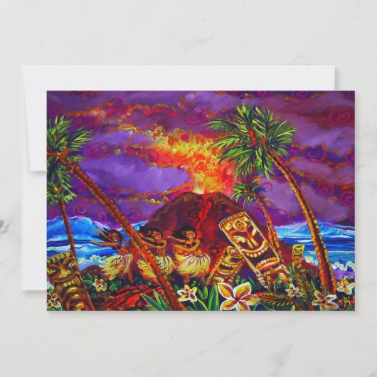 CBjork Party Einladungen glückliche Hula Lava (Vorderseite)