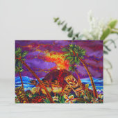 CBjork Party Einladungen glückliche Hula Lava (Stehend Vorderseite)