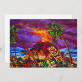 CBjork Party Einladungen glückliche Hula Lava (Vorne/Hinten)