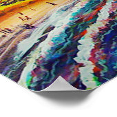 CBjork Tiki Big Wave Print Poster (Ecke)