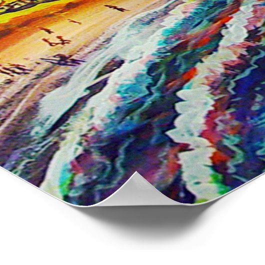 CBjork Tiki Big Wave Print Poster (Ecke)