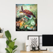 CBjork Turtle and Trigger Poster (Heimbüro)