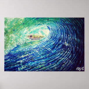 CBjork Welle des Fisch-Plakat-Druckes Poster