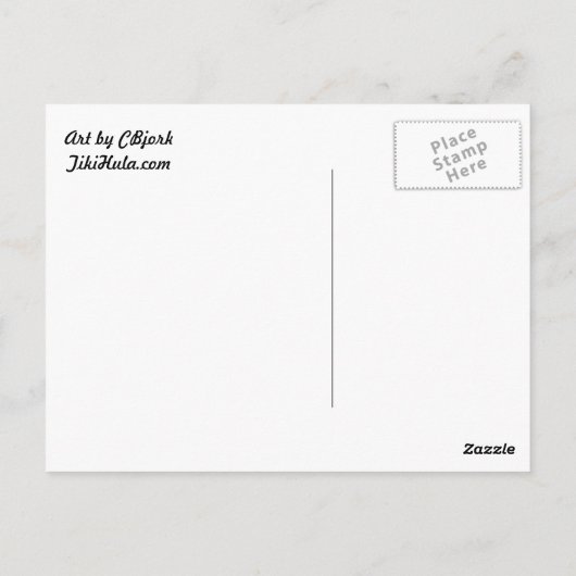 CBjorks Inselriff der Erleuchtung Postkarte (Rückseite)