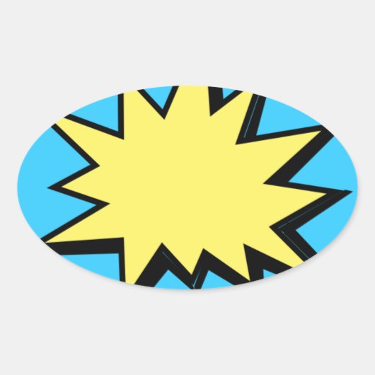 CBPG COMICBOOK POW BANG ACTION GRAPHIC SHARP OUTBU OVALER AUFKLEBER (Vorderseite)