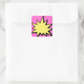 CBPG COMICBOOK POW BANG ACTION GRAPHIC SHARP OUTBU QUADRATISCHER AUFKLEBER (Tasche)