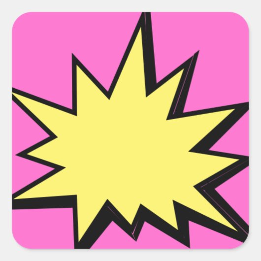 CBPG COMICBOOK POW BANG ACTION GRAPHIC SHARP OUTBU QUADRATISCHER AUFKLEBER (Vorderseite)