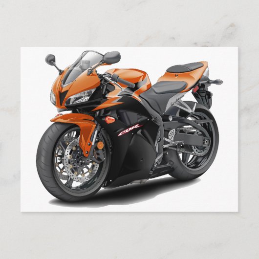 CBR 600 Orange-Black Bike Postkarte (Vorderseite)