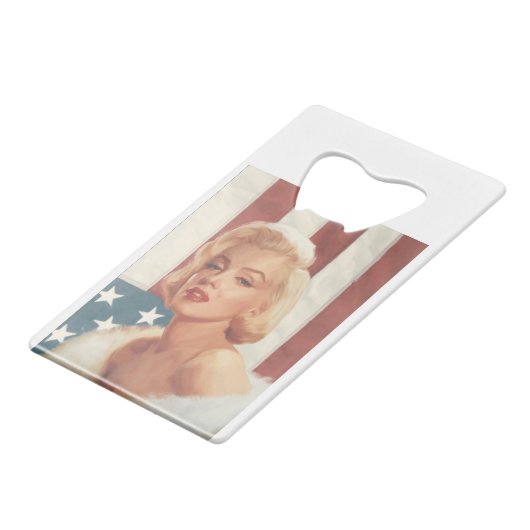 CC15 Marilyn Flagge ZAZZ Geldbeutel Flaschenöffner (Rückseite Schrägansicht)