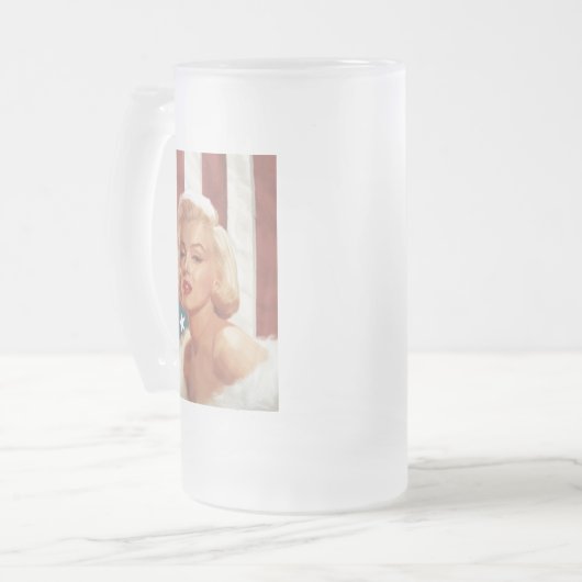 CC15 Marilyn Flagge ZAZZ Mattglas Bierglas (Vorderseite Links)