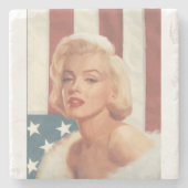 CC15 Marilyn Flagge ZAZZ Steinuntersetzer (Vorderseite)