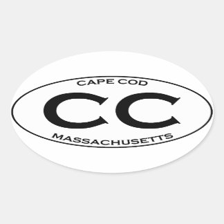 CC - Cape Cod Massachusetts Ovaler Aufkleber