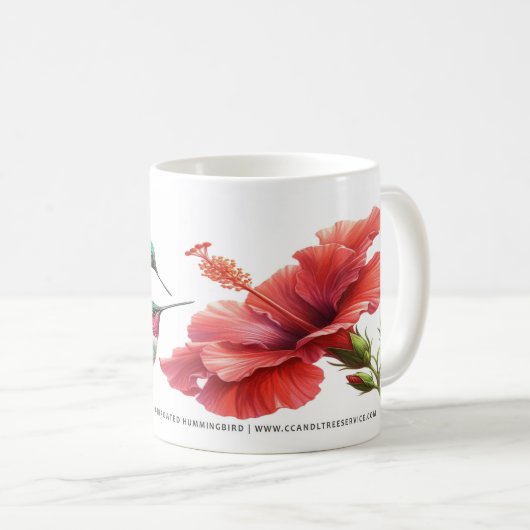CC&L Tree Service Red-Throated Hummingbird Tasse (VorderseiteRechts)