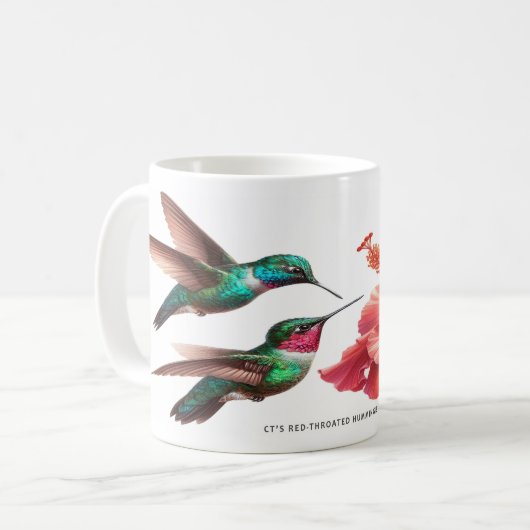 CC&L Tree Service Red-Throated Hummingbird Tasse (Vorderseite Links)