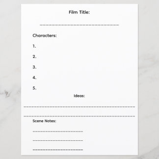 CC Productions Mini Storyboard-Blatt