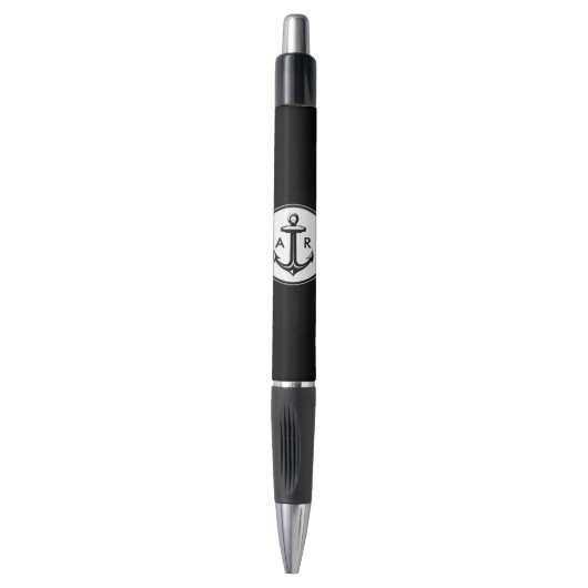 CCClassy Anker mit Initialen | Seegeschenken Kugelschreiber (Vorderseite Vertikal)