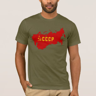 CCCP die Sowjetunion Karte T-Shirt