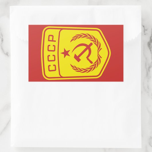 CCCP Emblem Kommunalaufkleber Rechteckiger Aufkleber (Tasche)