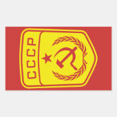 CCCP Emblem Kommunalaufkleber Rechteckiger Aufkleber (Vorderseite)