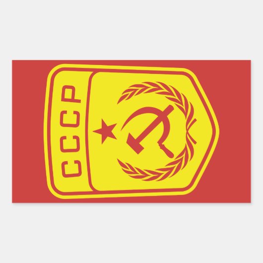 CCCP Emblem Kommunalaufkleber Rechteckiger Aufkleber (Vorderseite)