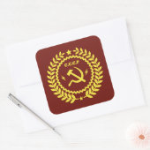 CCCP Hamer & Sickle Emblem Square Stickers (Umschlag)