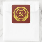 CCCP Hamer & Sickle Emblem Square Stickers (Tasche)