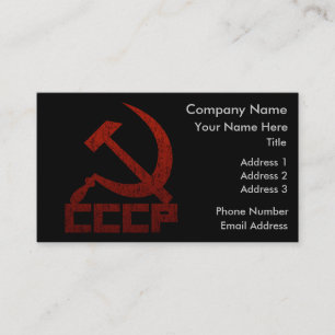 CCCP Hammer & Sichel Visitenkarte