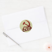 CCCP Hammer & Sickle Runder Aufkleber (Umschlag)