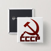 CCCP Hammer u. Sichel Button (Vorne & Hinten)