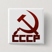 CCCP Hammer u. Sichel Button (Vorderseite)