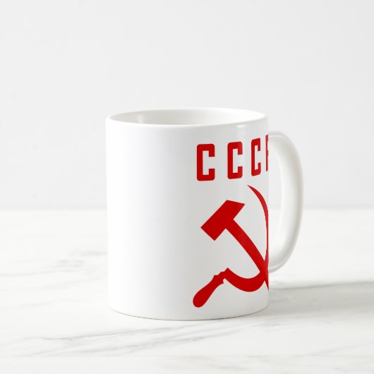 CCCP Hammer u. Sichel-Tasse Kaffeetasse (VorderseiteRechts)
