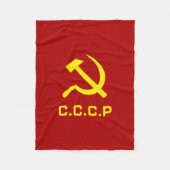 CCCP Hammer und Sichel Fleecedecke (Vorderseite)