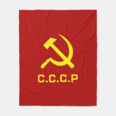 CCCP Hammer und Sichel Fleecedecke (Vorderseite)