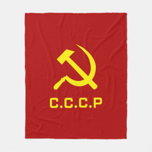 CCCP Hammer und Sichel Fleecedecke
