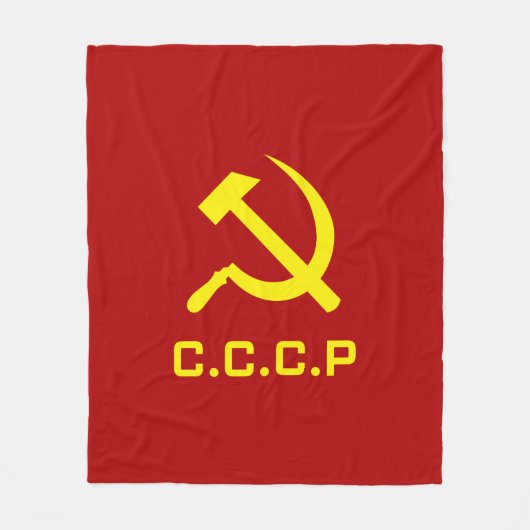 CCCP Hammer und Sichel Fleecedecke (Vorderseite)